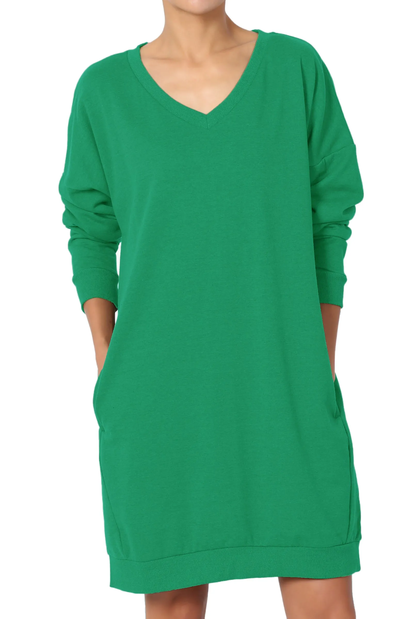 Haute Edition Women's Oversized Pullover Sweatshirt Dress