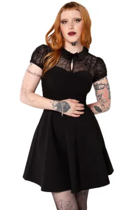 Hell Bunny Viola Mini Dress Web Mesh