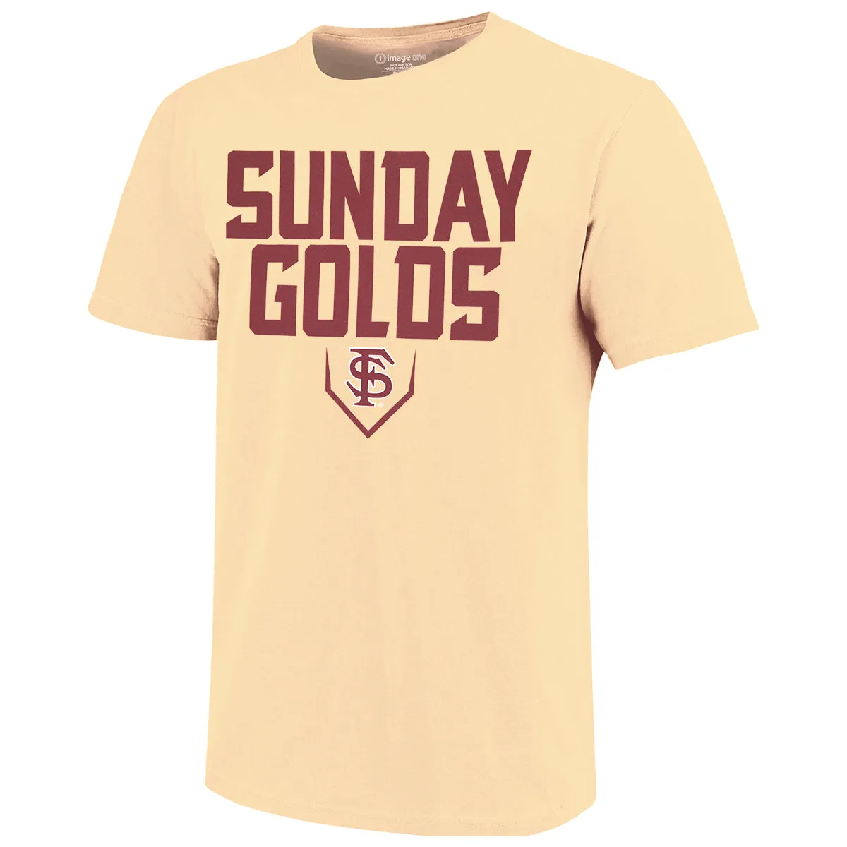 Image One Men's Sunday Golds Interlocking FS Design Short Sleeve T-shirt - Vegas Gold