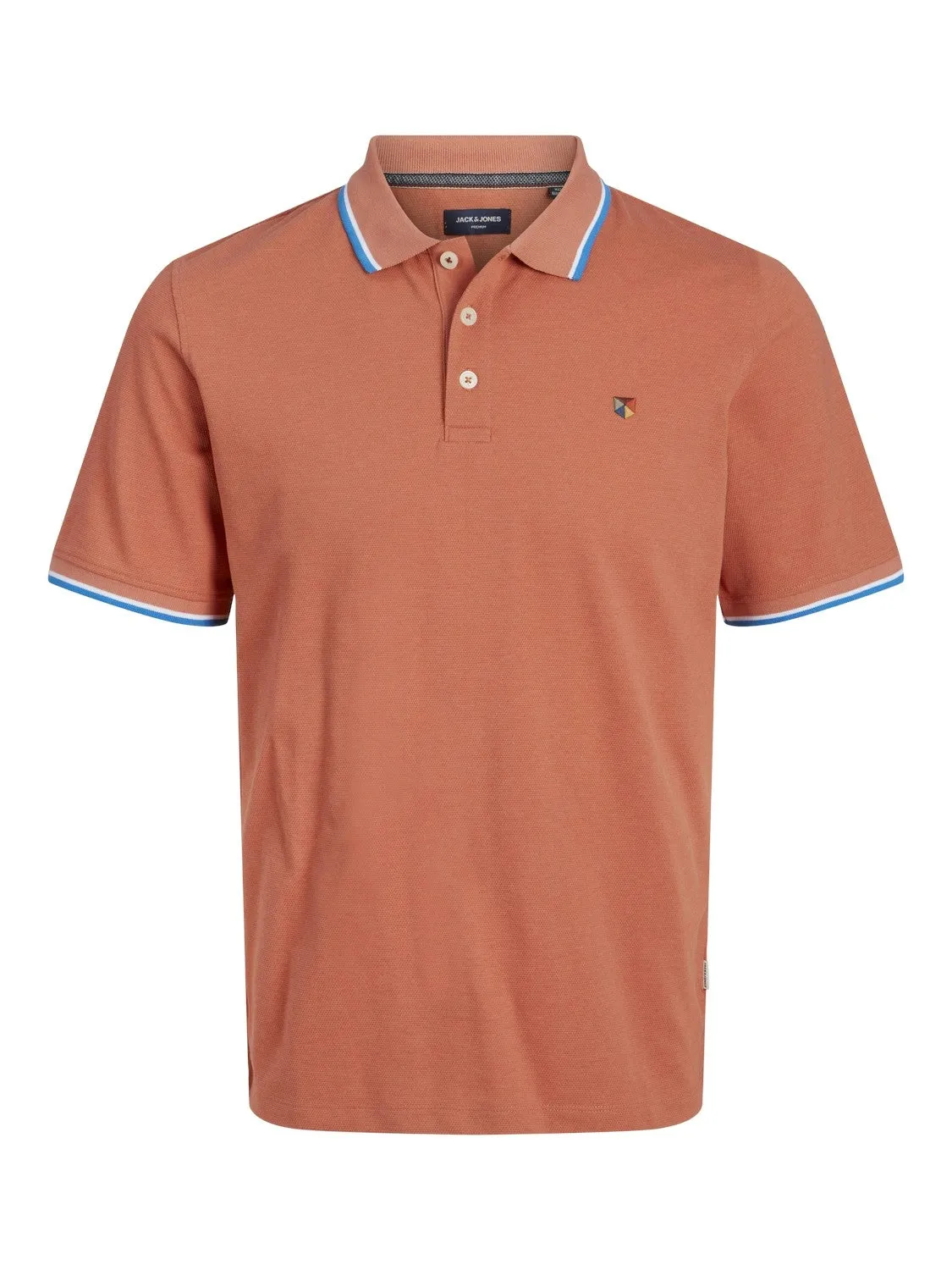 Jack & Jones Bluwin Regular Fit Short Sleeve Polo-APRICOT