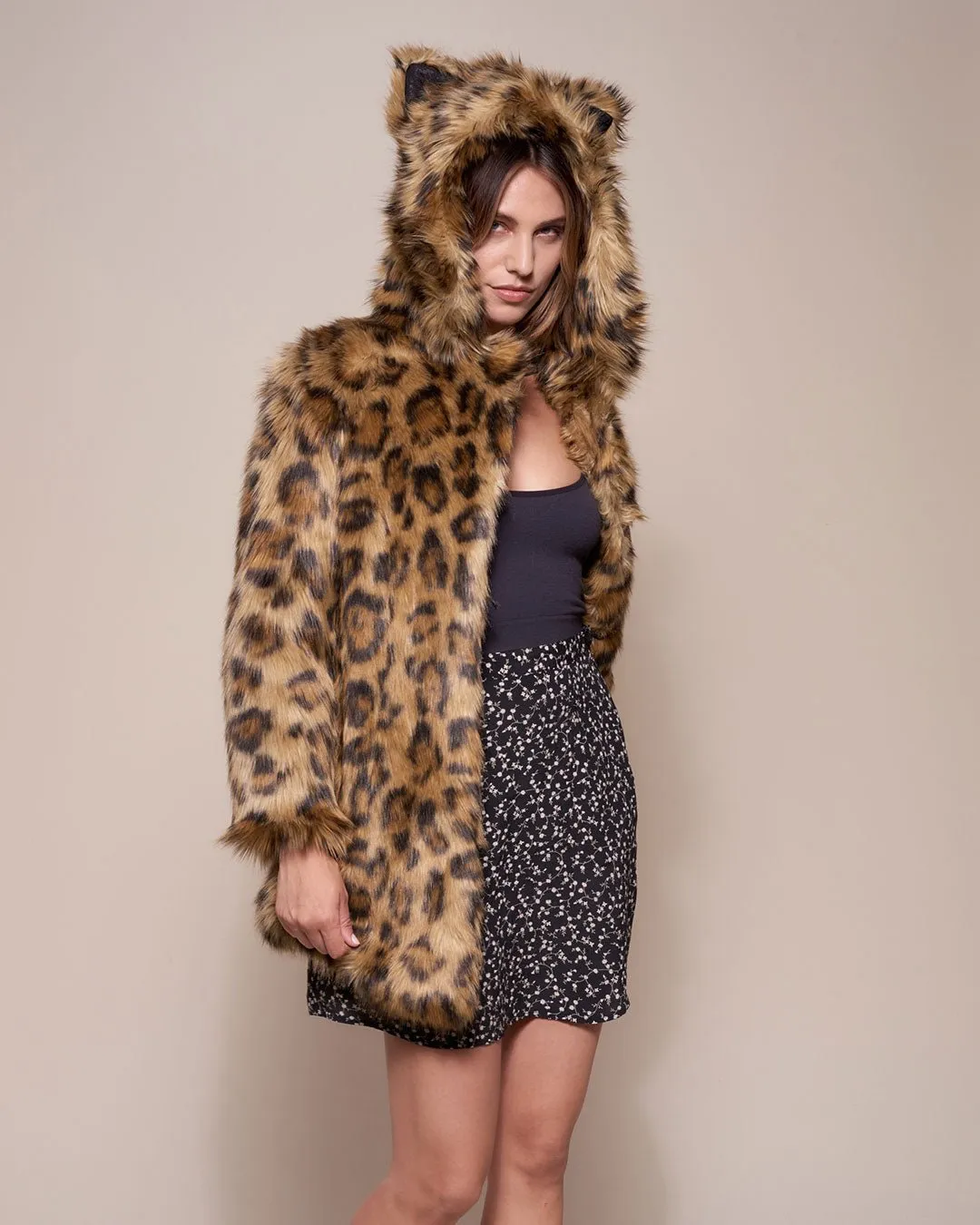 Javan Leopard Classic Faux Fur Coat *Almost Purfect*  | Women's