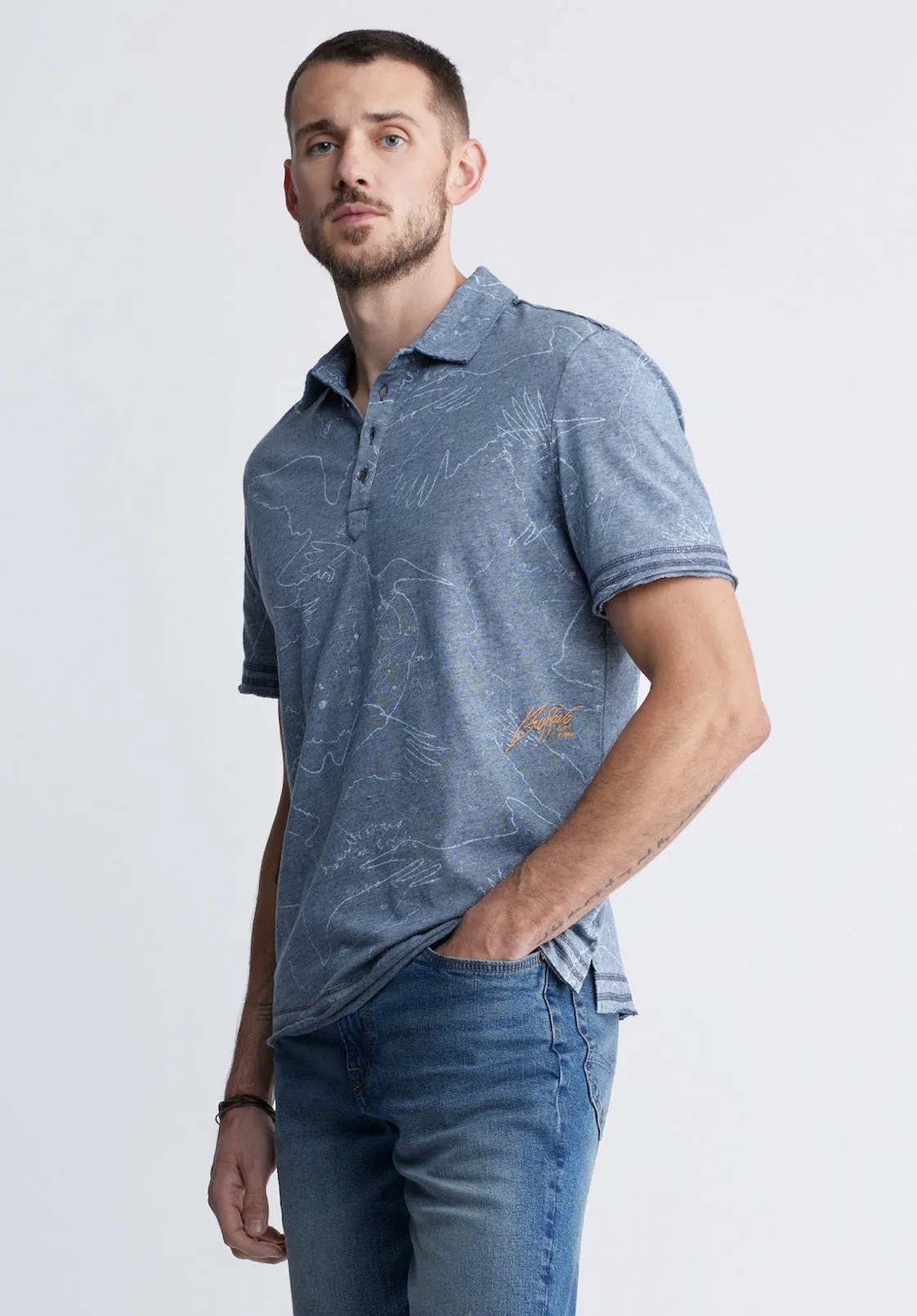 Komodo Men's Short Sleeve Polo in Mirage Blue - BM24248