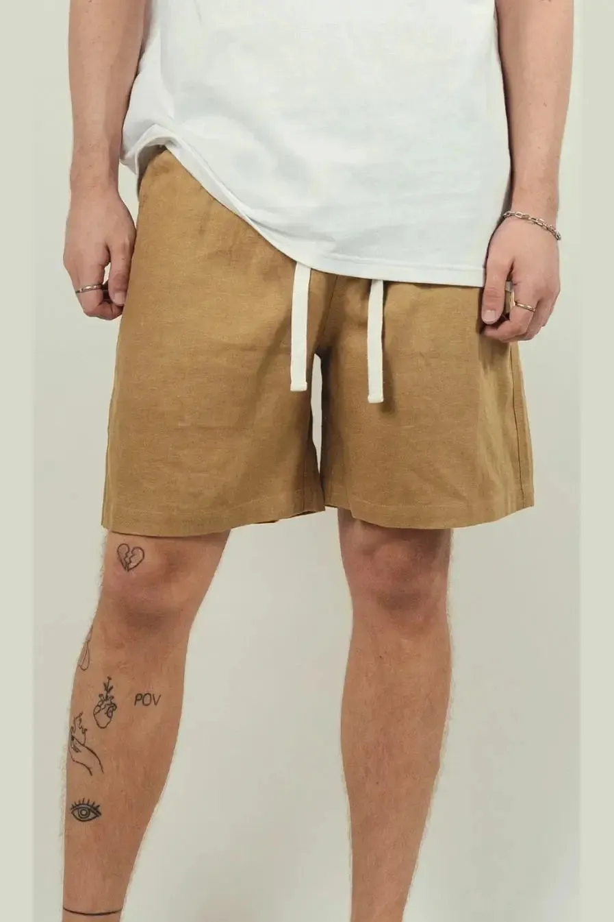 Kore pulgia linen short - caramel