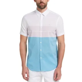 Lawn Stretch Colorblock Stripe Shirt