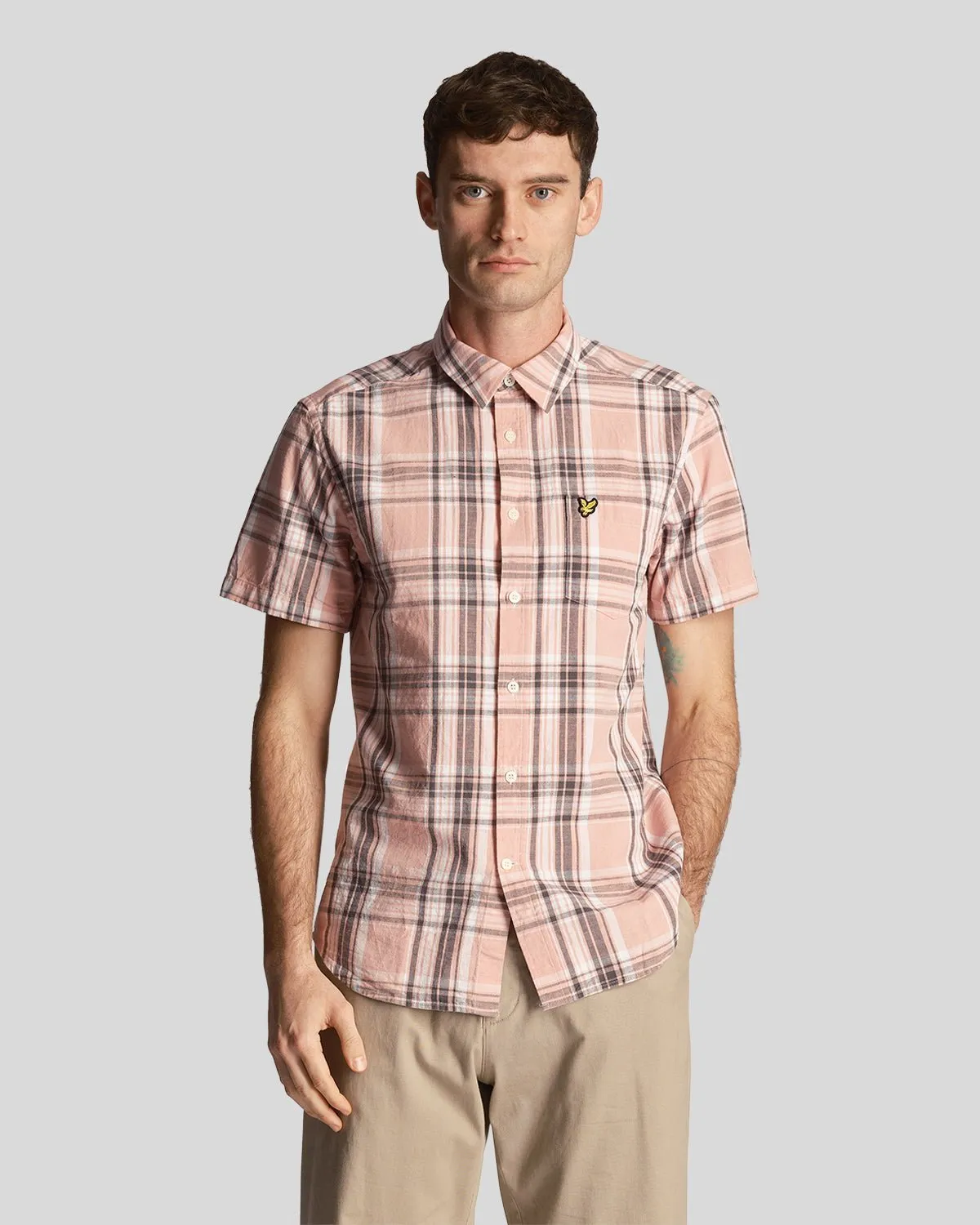 Linen Check Short Sleeve Shirt