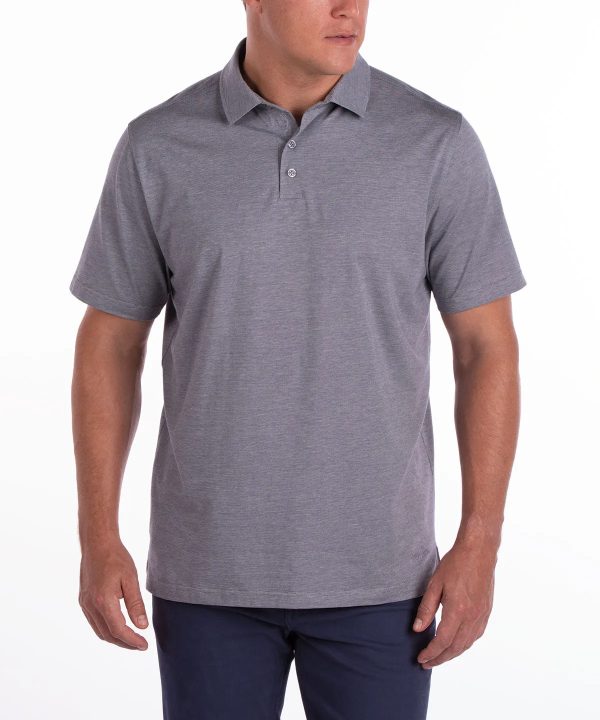 Liquid Stretch Cotton Short-Sleeve Polo Shirt