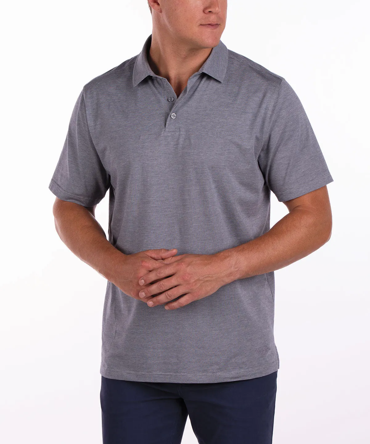 Liquid Stretch Cotton Short-Sleeve Polo Shirt