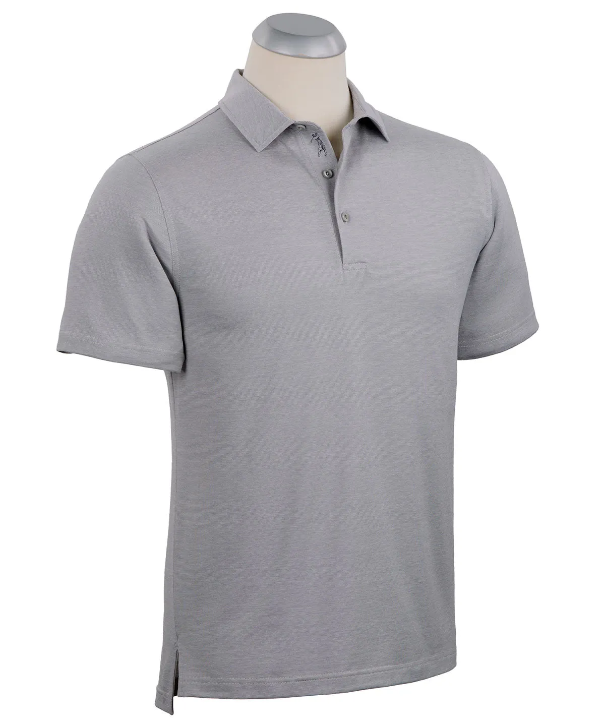 Liquid Stretch Cotton Short-Sleeve Polo Shirt