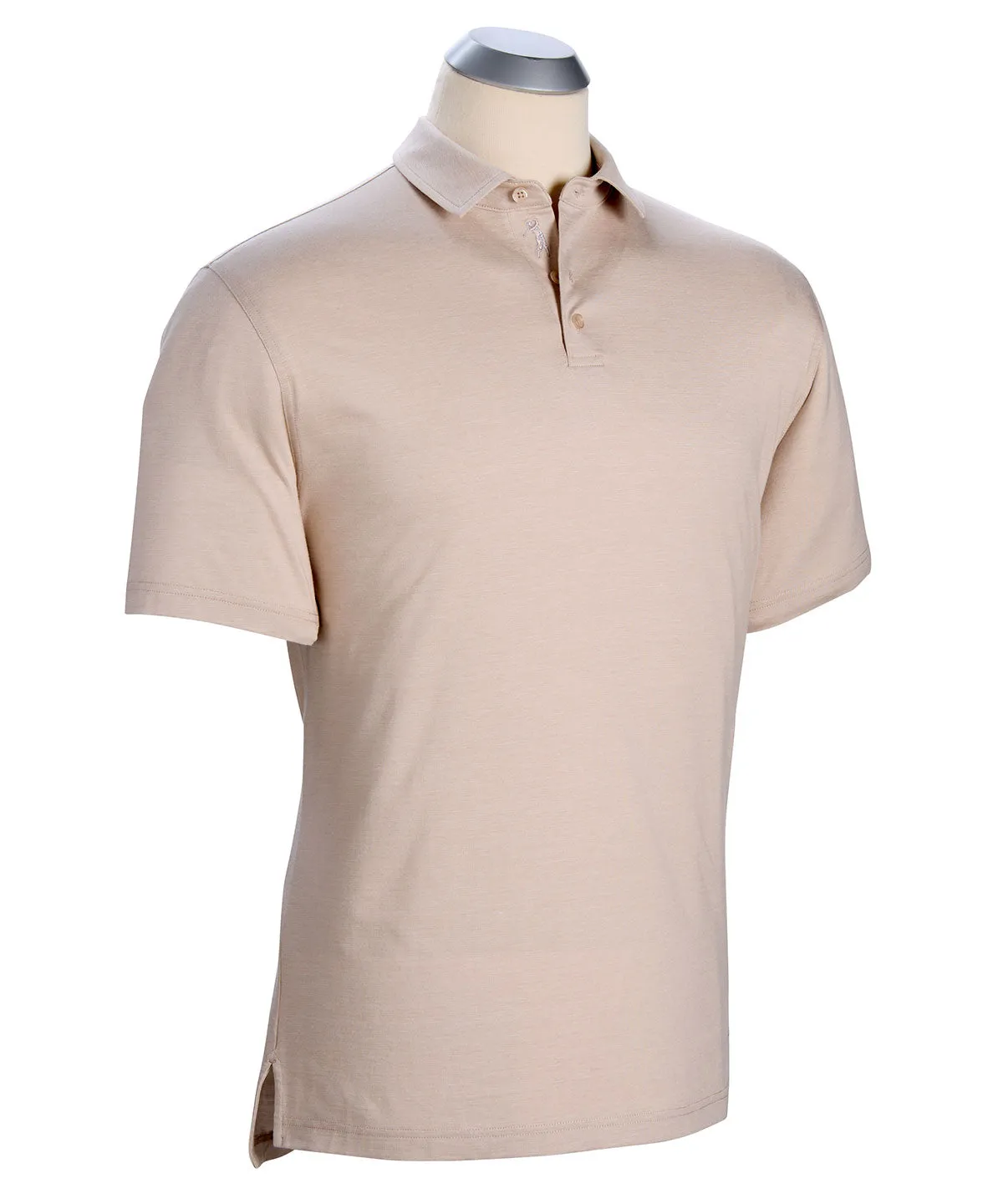 Liquid Stretch Cotton Short-Sleeve Polo Shirt