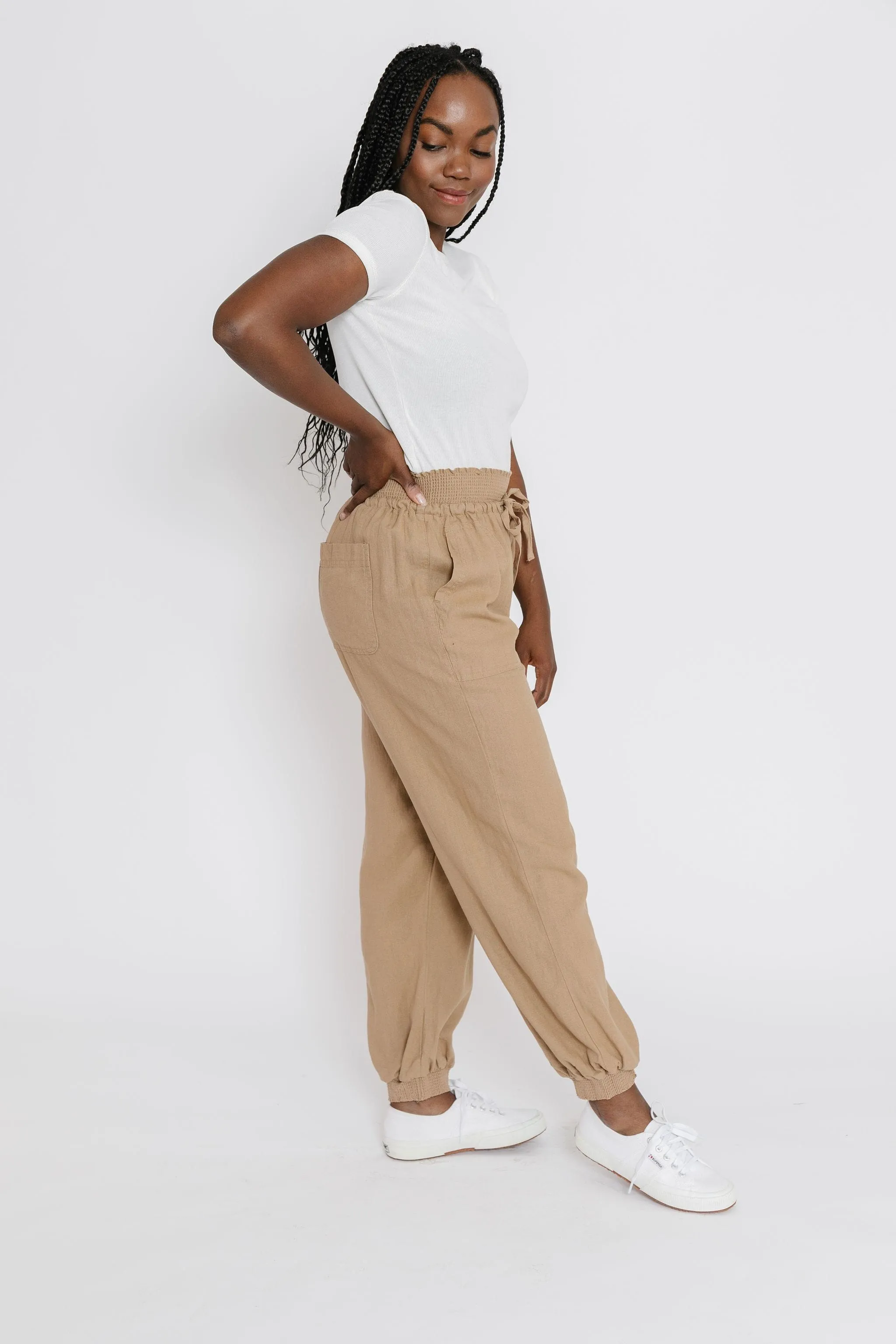 Livvy Pant in Camel