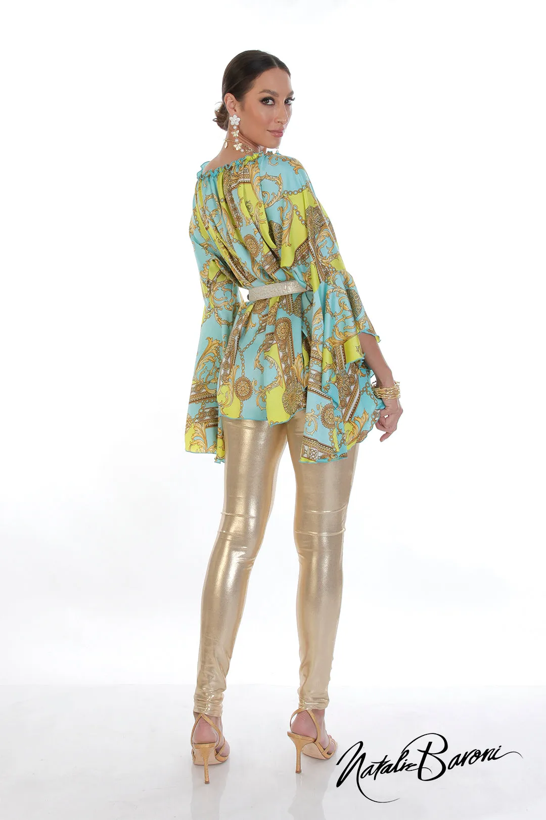 Long Silk Poetsleeve Top - Murano