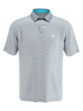 Mens Allover Chevron Print Polo