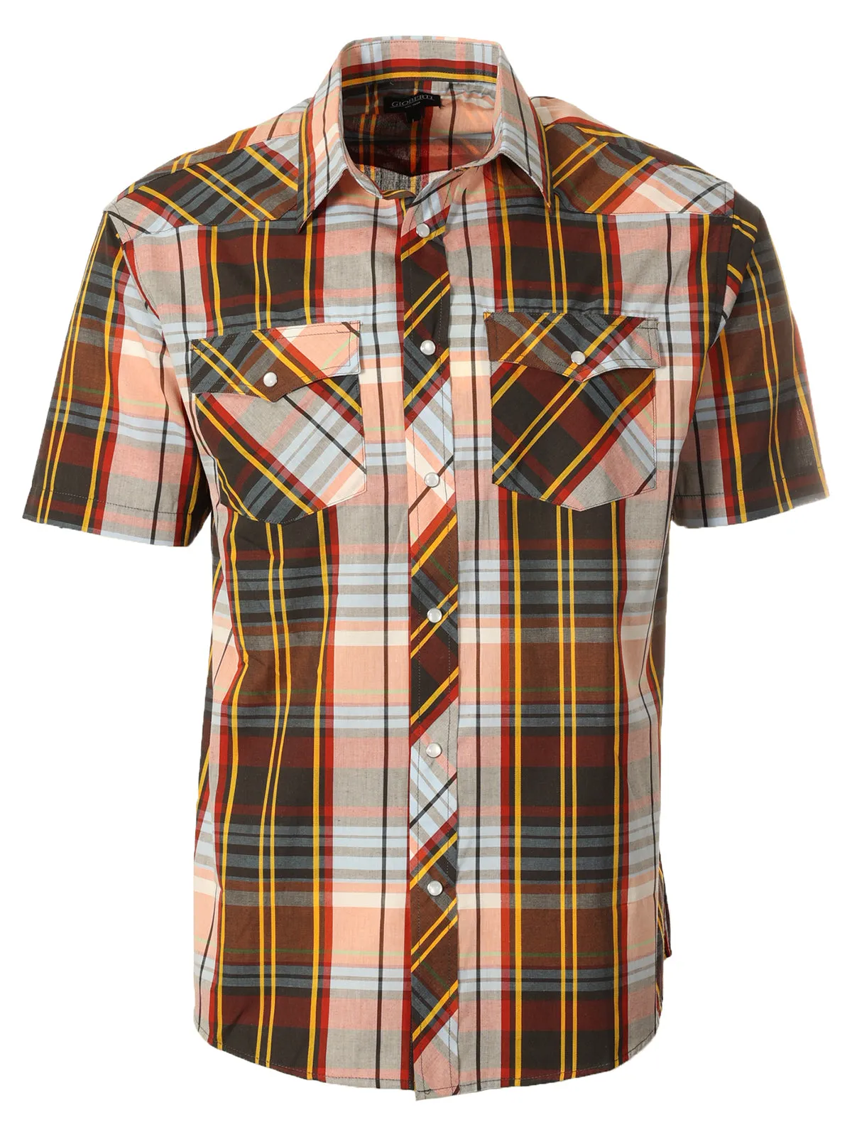 Men's Plaid Western Shirt, XXL