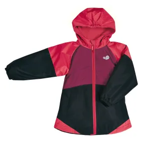 Mid-season coat - Pink, cherry & black