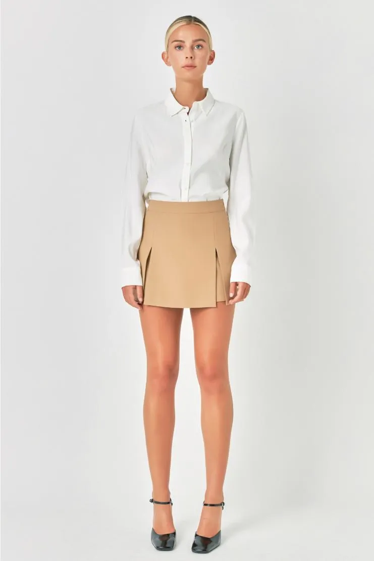 Molly Single Pleat Mini Skort