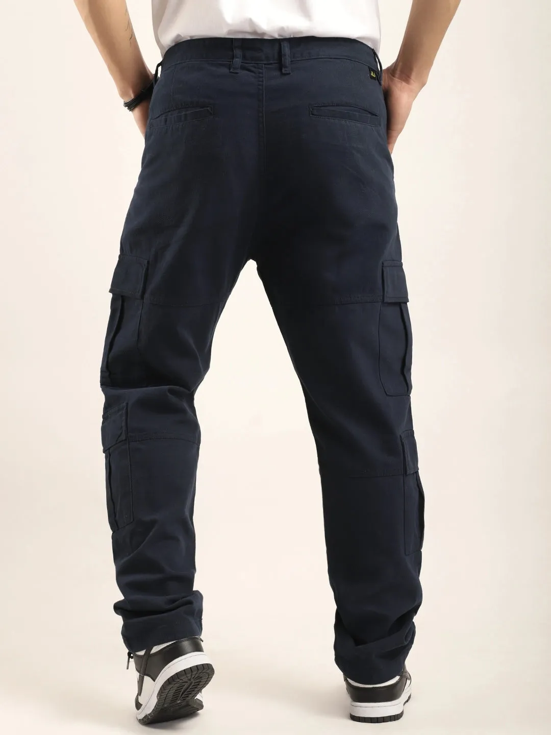 Navy Cotton Drill Baggy Fit 8 pocket Cargo