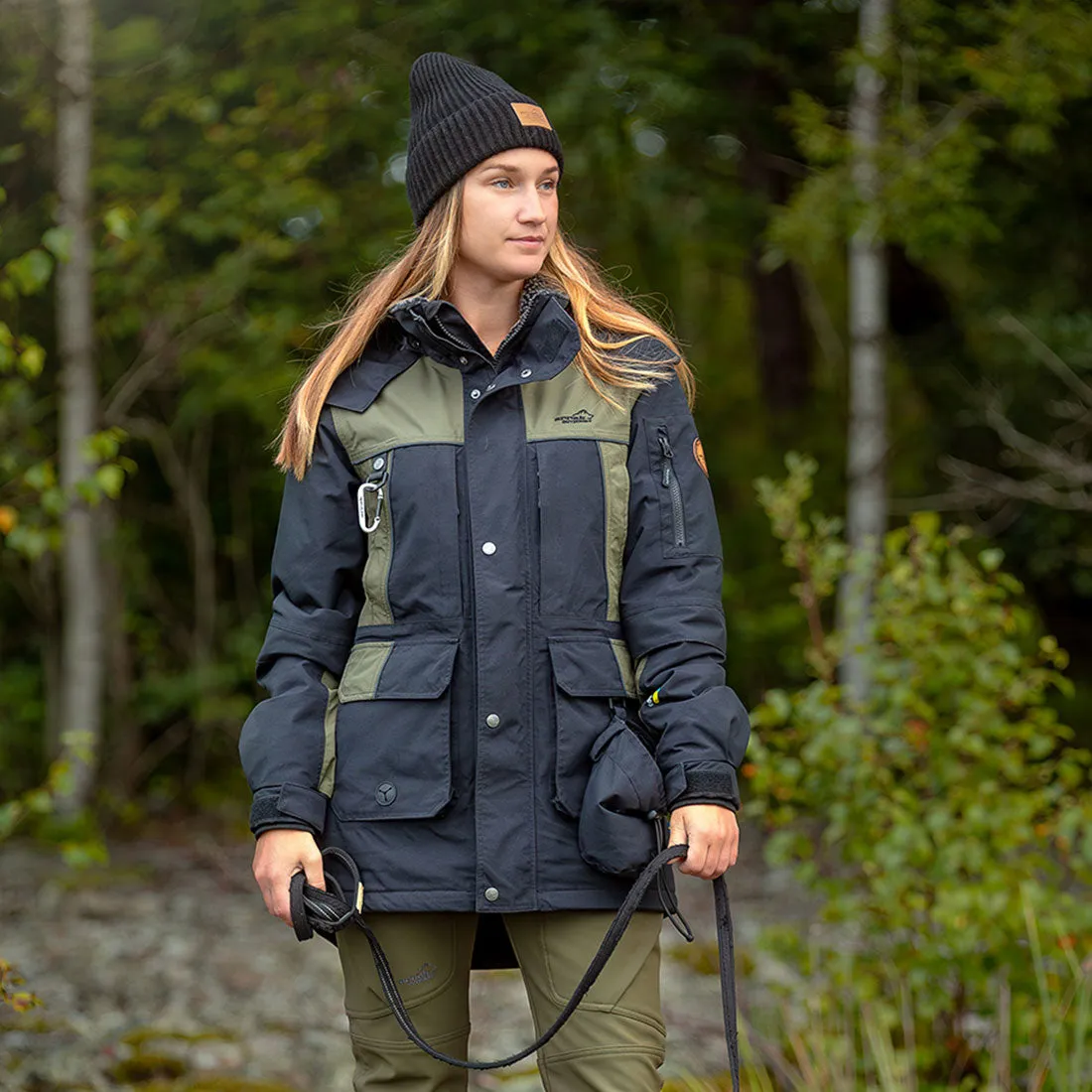 Original Ladies Waterproof Winter Jacket in Black/Olive - Ideal for All-Weather Protection