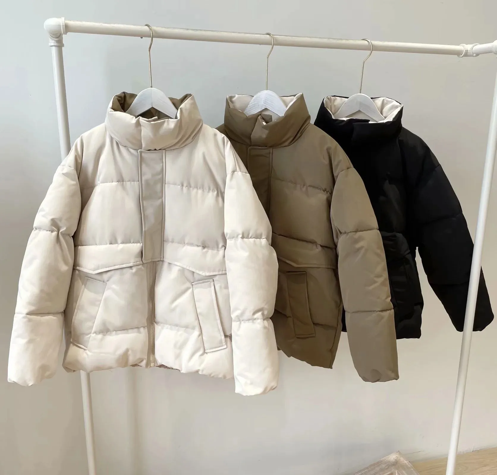 Oversized Quilted Winter Puffer Thick Warm Padded Puff Parka Jacket