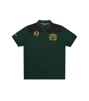 PANELLED POLO SHIRT - GREEN