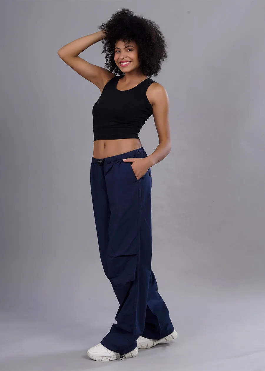 Parachute Pants For Women - Classic Navy