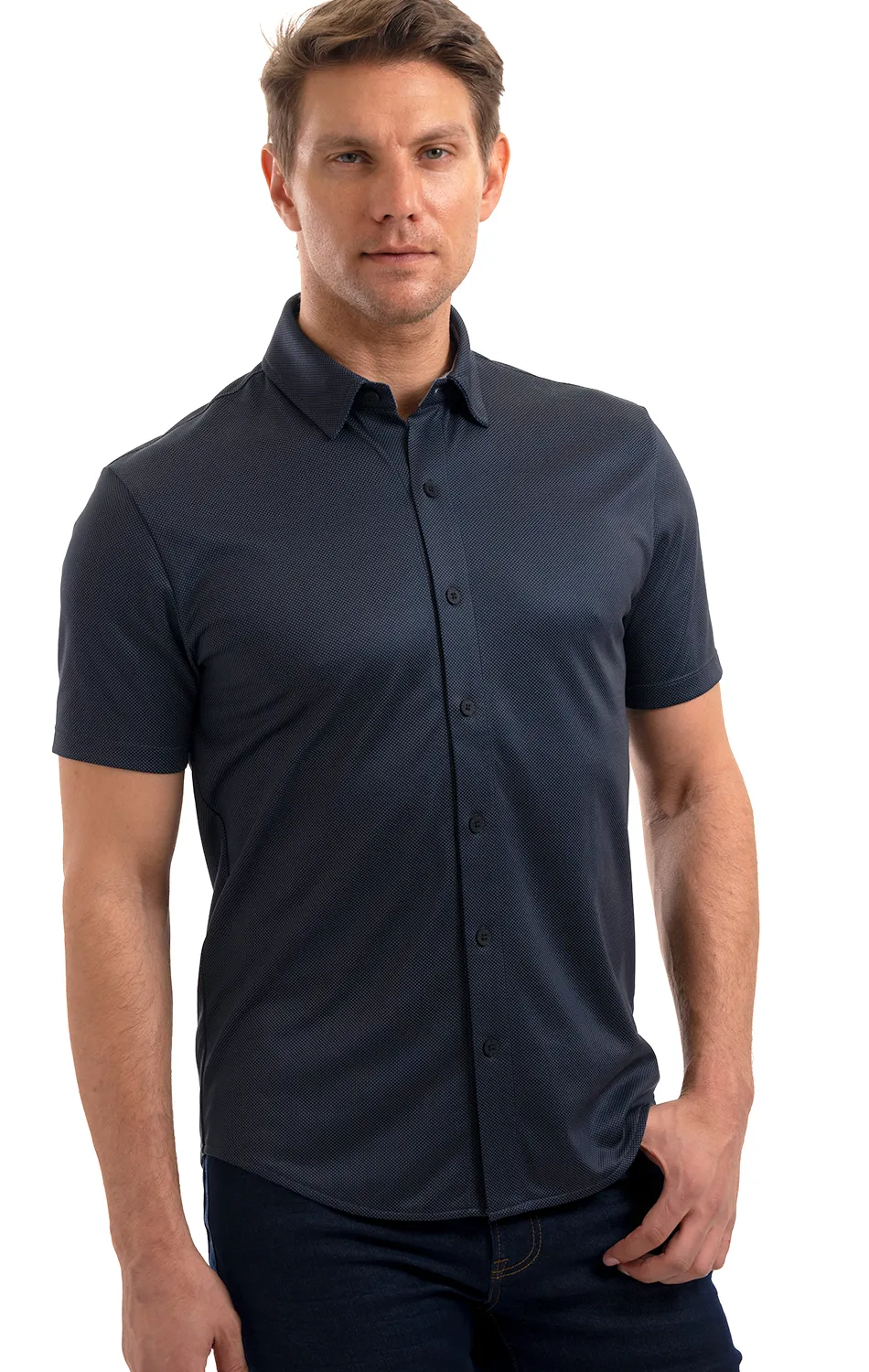 Performance Short Sleeve Button Down Polo