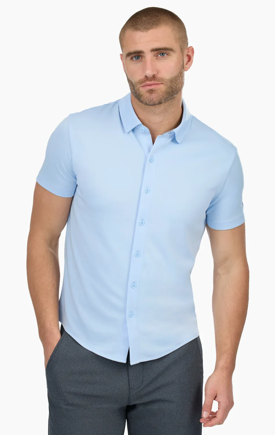 Performance Short Sleeve Button Down Polo