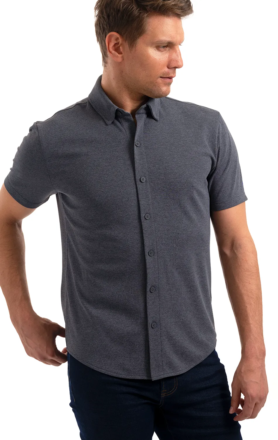 Performance Short Sleeve Button Down Polo