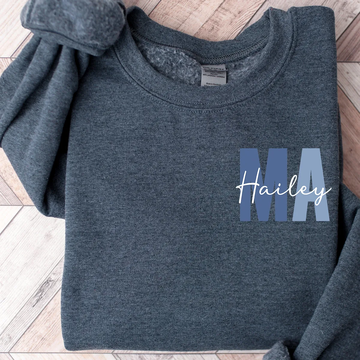 Personalized Sweatshirt | Blue or Pink Certifications