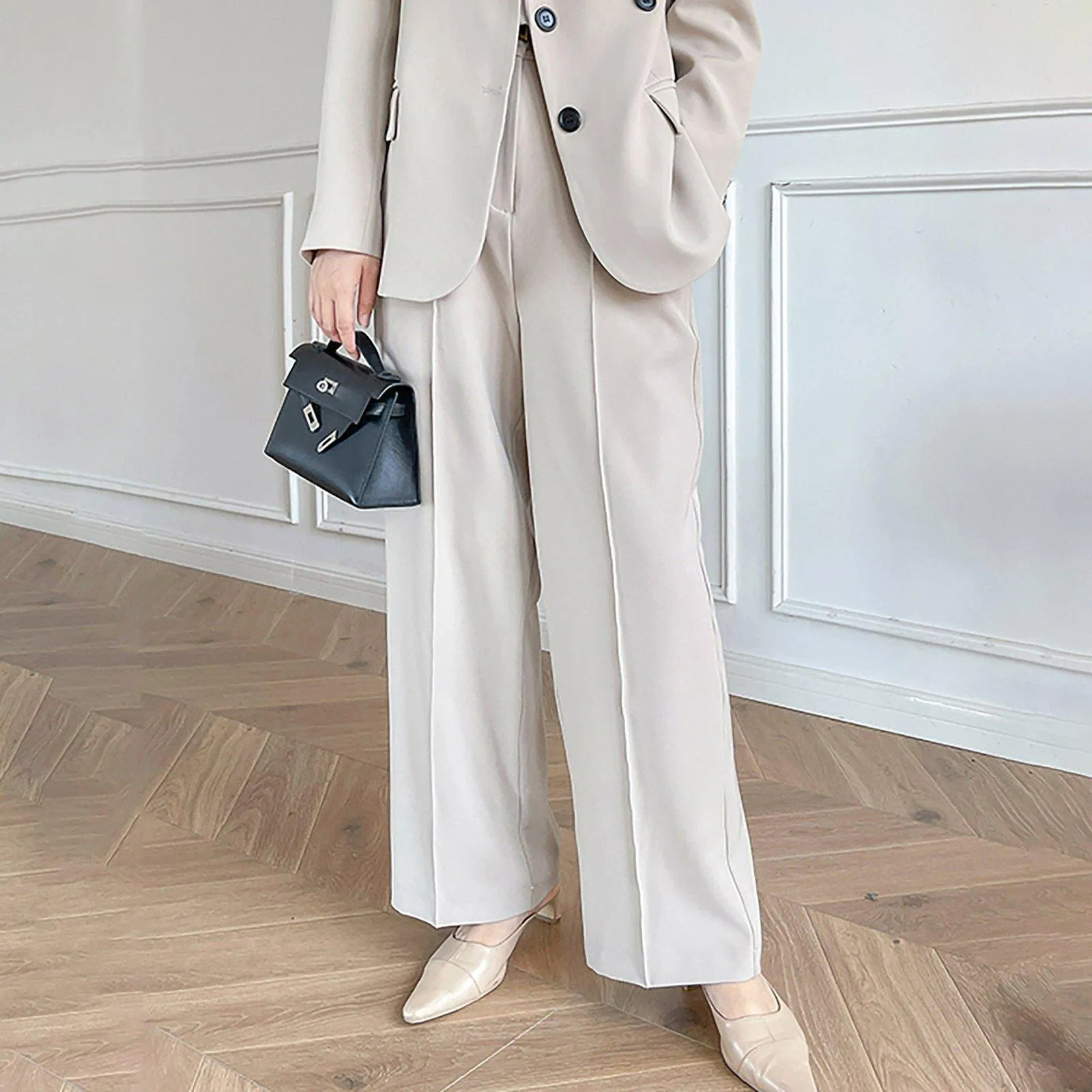 Relaxed Blazer & Wide Leg Pants