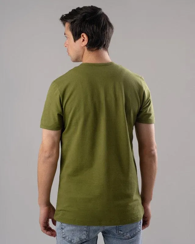 SHORT SLEEVE SLIM T-SHIRT - OLIVE