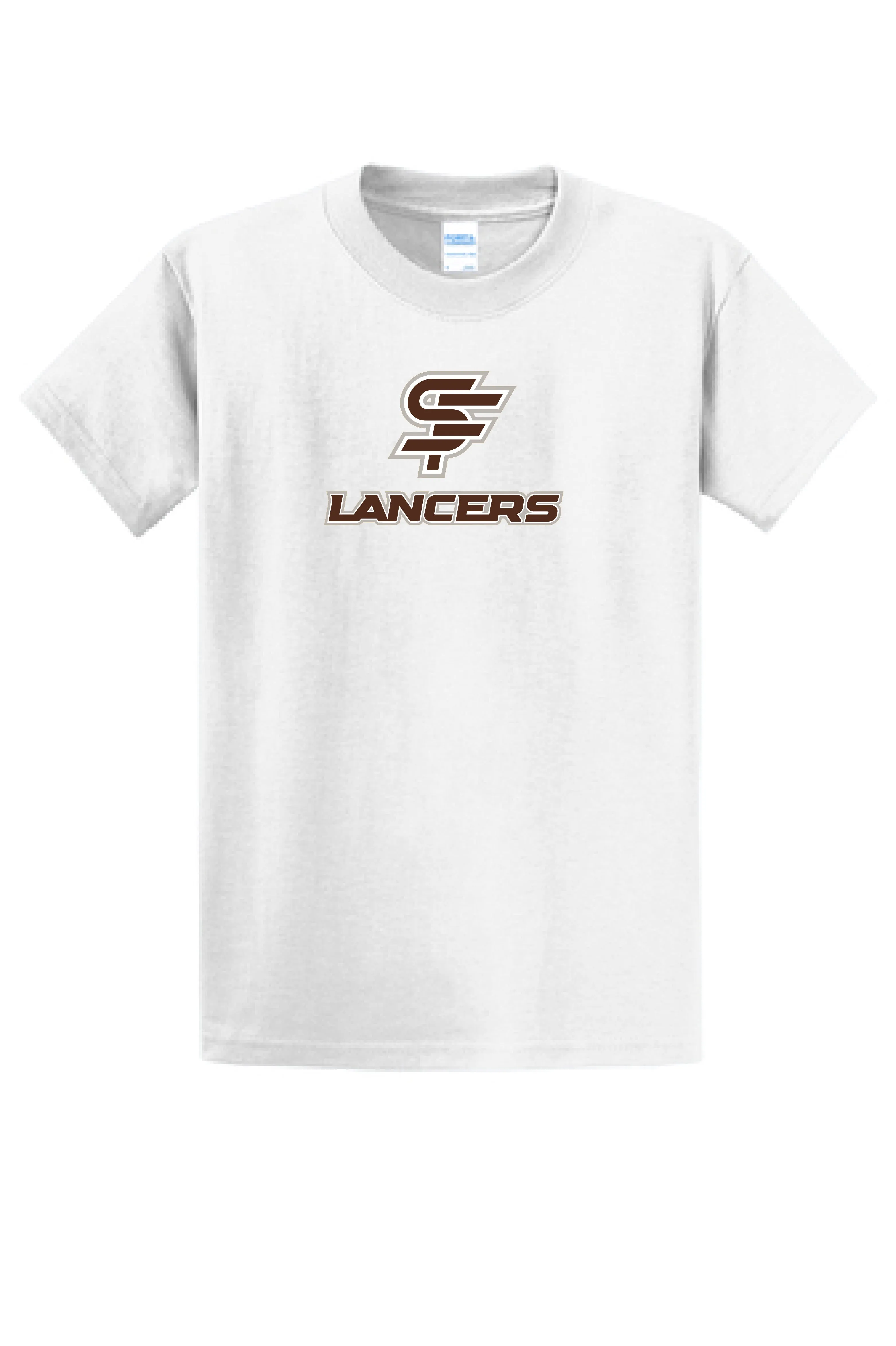 T-Shirt, SF LANCERS, Grey/White/Brown Logo- SHORT Sleeve