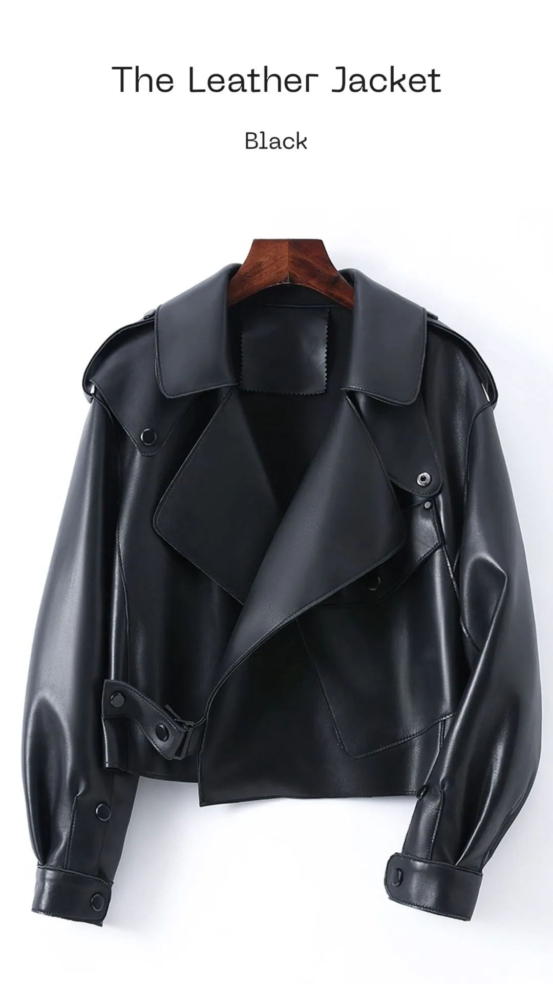 THE LEATHER JACKET - BLACK