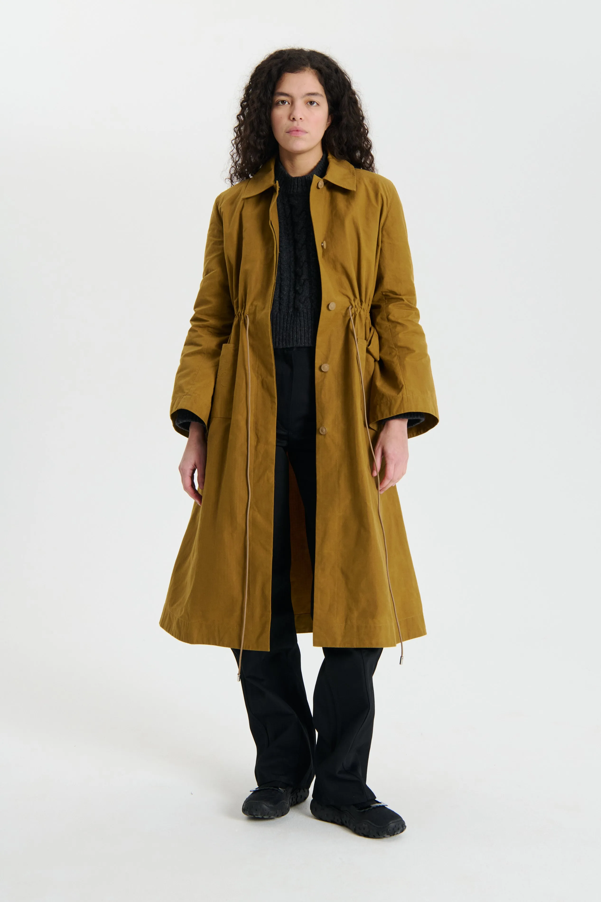 VANIA | COAT RIPSTOP COTTON OCHRE