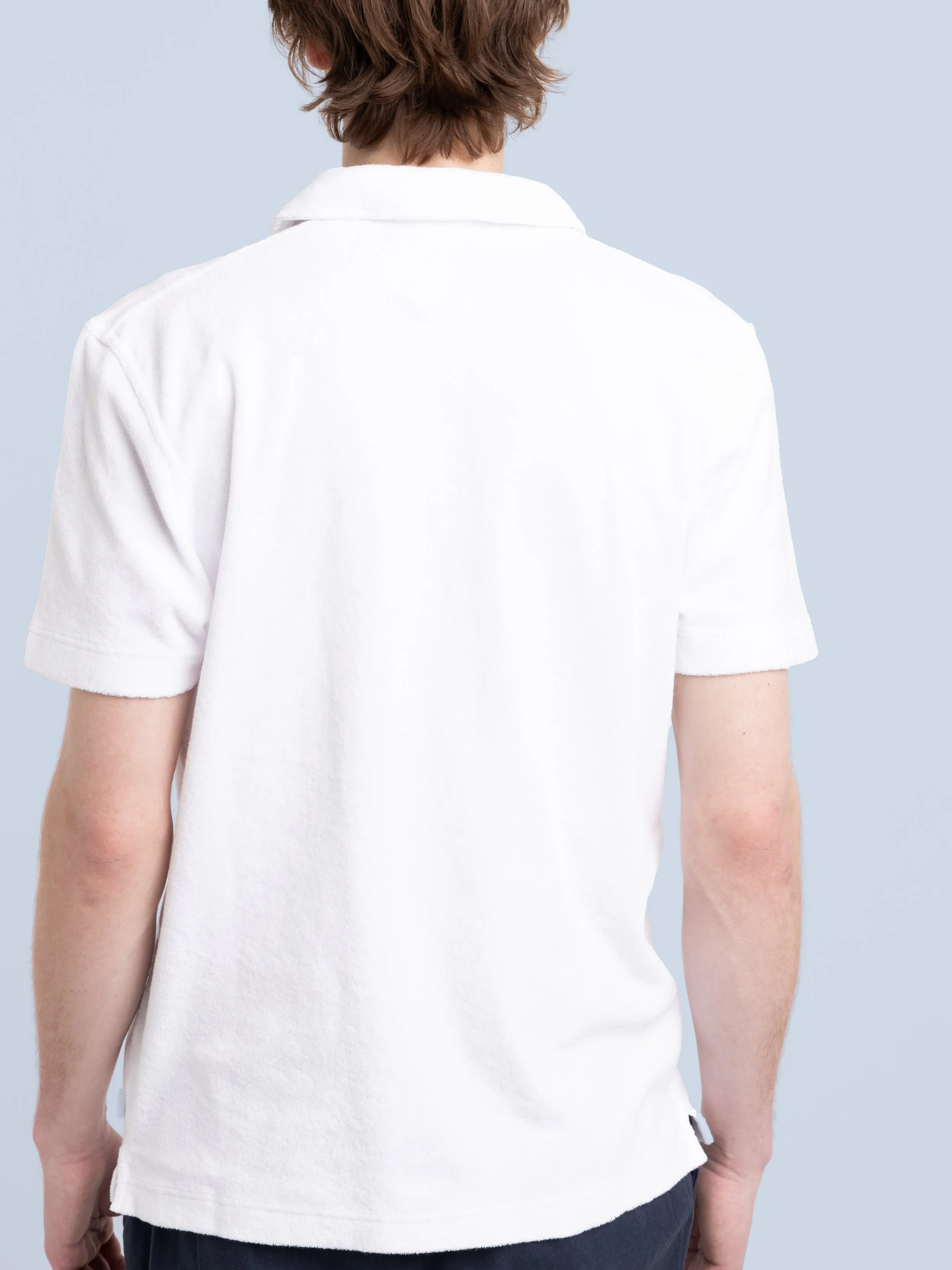 White Terry Polo Shirt