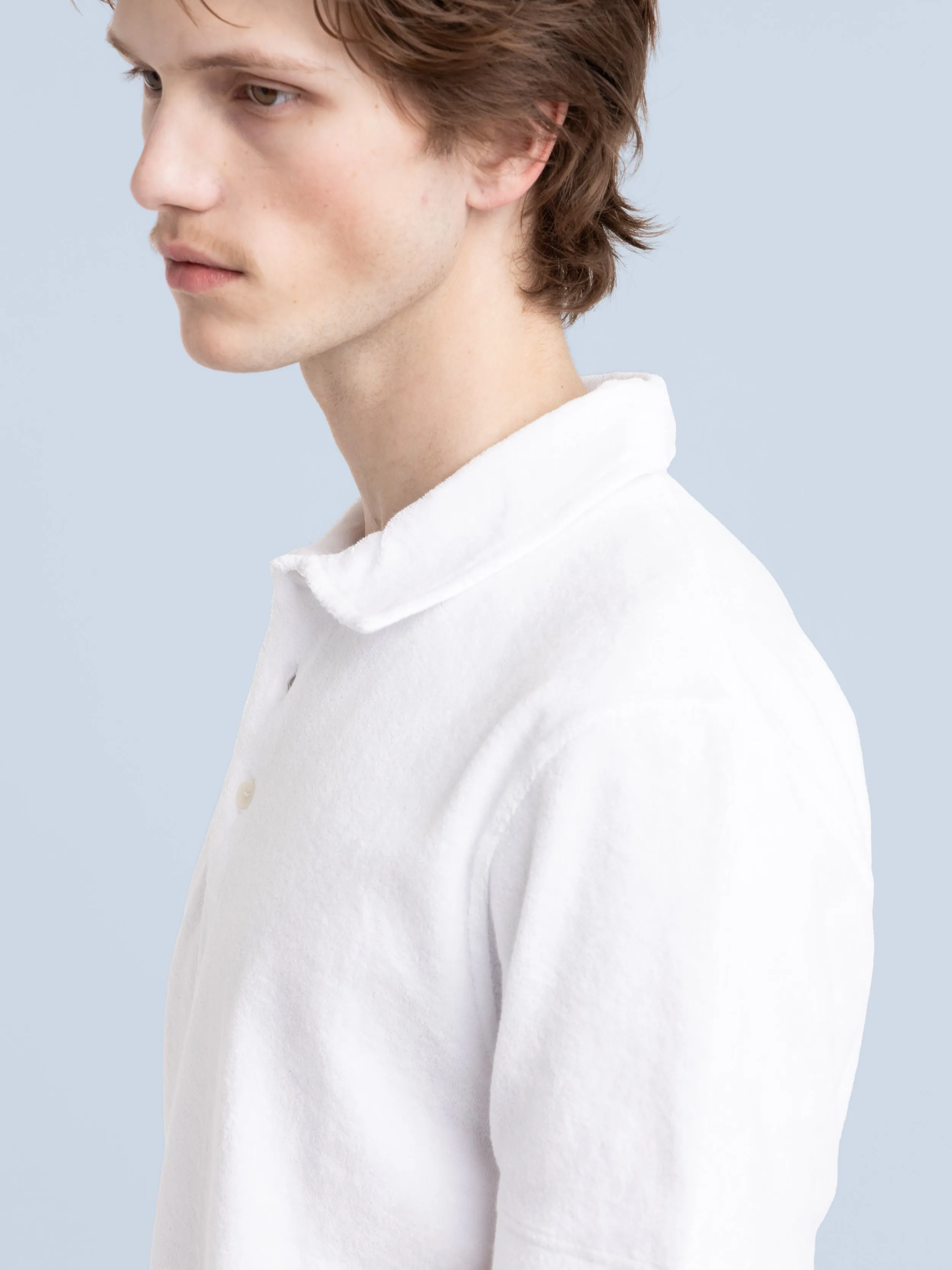 White Terry Polo Shirt