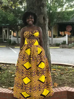 Yellow Nigerian maxi set