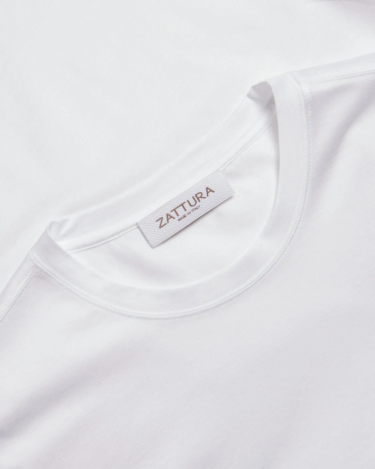 Zattura Mercerised Short Sleeve T-shirt (White)